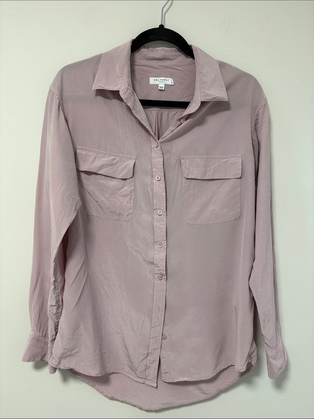 Equipment Dusty Pink Silk Button-Up Blouse